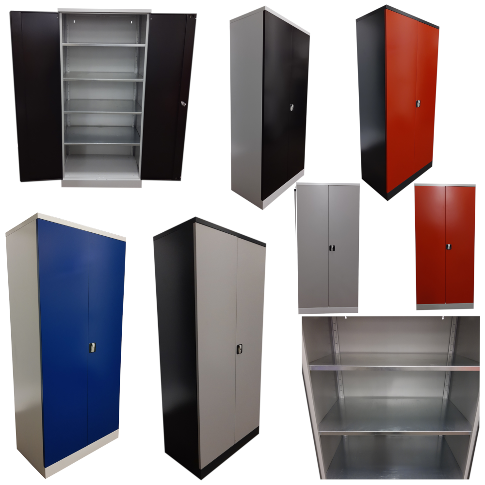 XL Vorratsschrank Stahlschrank mit verzinkten Fachböden 195 x 92 x 50